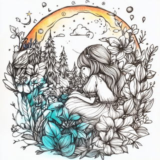 Escutcheon Tropica style, Midjourney V6.1: retro fairy-tale illustration