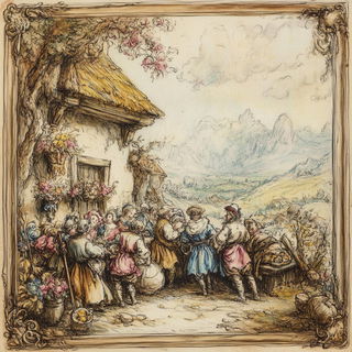 Escutcheon Tropica style, Midjourney V6.1: classical 18th-century oil painting