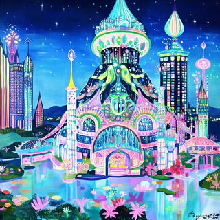 Ringskin style, Midjourney V6.1: megacity with futuristic bioarchitecture