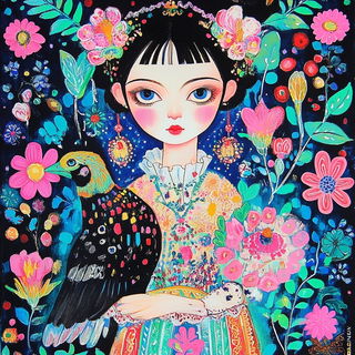 Ringskin style, Midjourney V6.1: traditional folk art