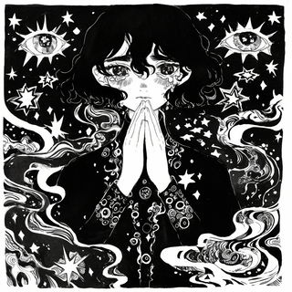 Ringskin style, Midjourney V6.1: black-and-white manga comic strip