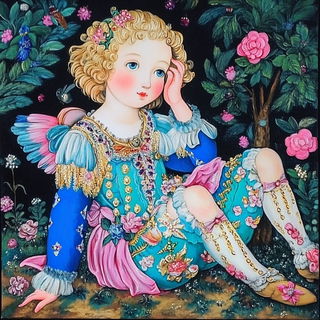 Ringskin style, Midjourney V6.1: classical 18th-century oil painting