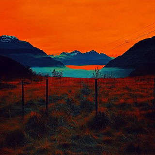 Maskipelago style, Midjourney V6.1: realistic landscape photograph of quiet dawn
