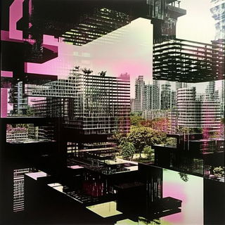 Leafwork Portraiture style, Midjourney V6.1: megacity with futuristic bioarchitecture