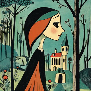Hydrobaroque style, Midjourney V6.1: retro fairy-tale illustration