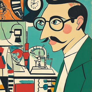 Hydrobaroque style, Midjourney V6.1: editorial illustration for popular scientific magazine cover