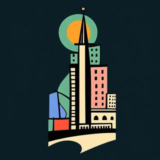 Hydrobaroque style, Midjourney V6.1: bold minimalist logo design for Istanbul city municipal services