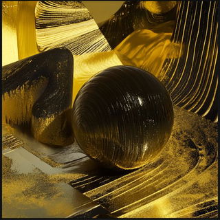 Faceted Tropicisme style, Midjourney V6.1: abstract 3D render