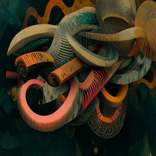 Cloudrigging style, Midjourney V6.1: abstract 3D render