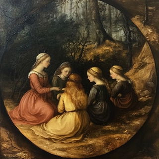 Coralloid Claymation style, Midjourney V6.1: classical 18th-century oil painting