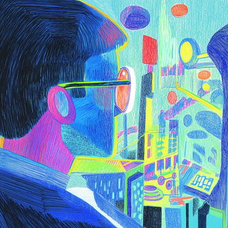 Sylvabraid style, Midjourney V6.1: editorial illustration for popular scientific magazine cover