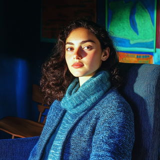 Sylvabraid style, Midjourney V6.1: photographic portrait of female protagonist