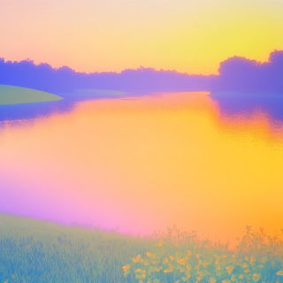 Cliffheroica style, Midjourney V6.1: realistic landscape photograph of quiet dawn