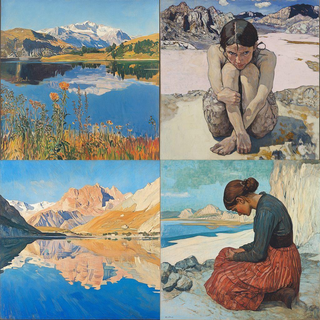 Ferdinand Hodler style, Midjourney V6.1, render 1 of 4