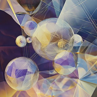 Inkwater Mythome style, Midjourney V6.1: abstract 3D render