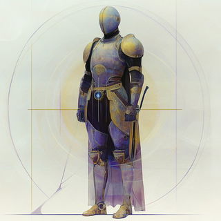 Inkwater Mythome style, Midjourney V6.1: concept art character design of retropunk steam knight