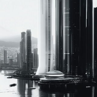 Cairnway style, Midjourney V6.1: megacity with futuristic bioarchitecture