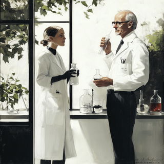 Cairnway style, Midjourney V6.1: editorial illustration for popular scientific magazine cover