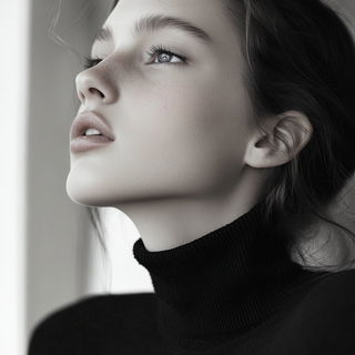 Cairnway style, Midjourney V6.1: photographic portrait of female protagonist