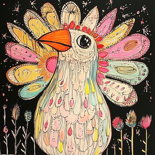 Sootographia style, Midjourney V6.1: traditional folk art
