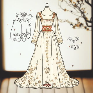 Kestrel Duet Collective style, Midjourney V6.1: haute-couture fashion outfit