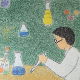 Flamecoil Embroidery style, Midjourney V6.1: editorial illustration for popular scientific magazine cover