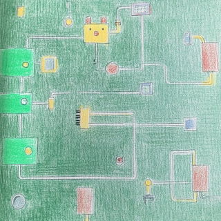 Flamecoil Embroidery style, Midjourney V6.1: technical infrastructure blueprint schematics