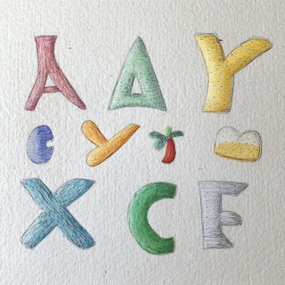 Flamecoil Embroidery style, Midjourney V6.1: typographic composition with large letters