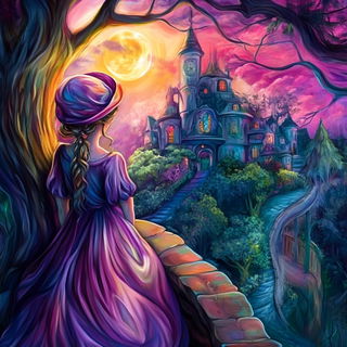 Deckleworld Architecture style, Midjourney V6.1: retro fairy-tale illustration