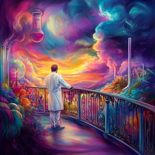 Deckleworld Architecture style, Midjourney V6.1: editorial illustration for popular scientific magazine cover