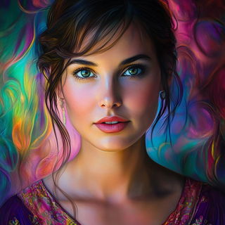 Deckleworld Architecture style, Midjourney V6.1: photographic portrait of female protagonist