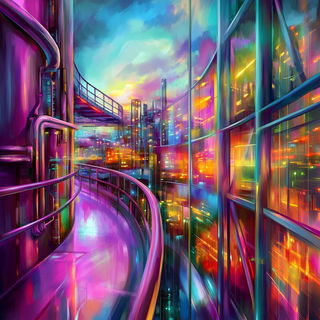 Deckleworld Architecture style, Midjourney V6.1: technical infrastructure blueprint schematics