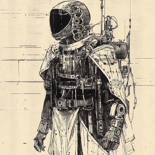 Silvafair style, Midjourney V6.1: concept art character design of retropunk steam knight
