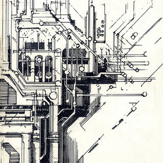 Silvafair style, Midjourney V6.1: technical infrastructure blueprint schematics