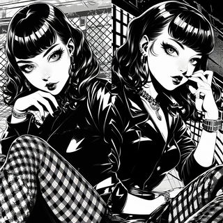 Tincture Socialism style, Midjourney V6.1: black-and-white manga comic strip