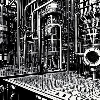 Tincture Socialism style, Midjourney V6.1: technical infrastructure blueprint schematics