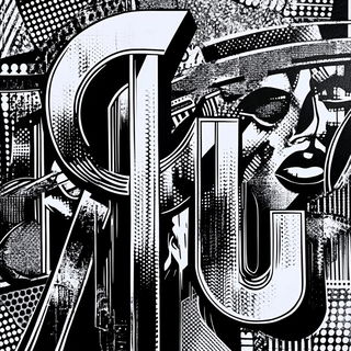 Tincture Socialism style, Midjourney V6.1: typographic composition with large letters