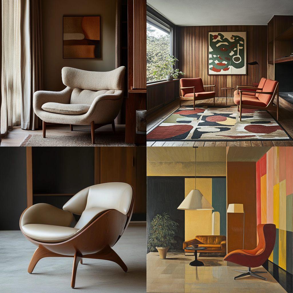 Finn Juhl style, Midjourney V6.1, render 1 of 4