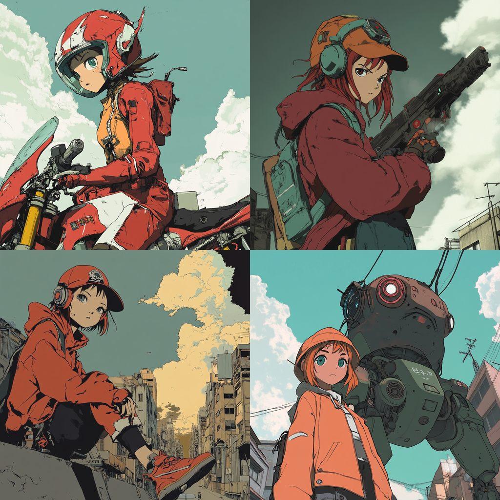 FLCL style, Midjourney V6.1, render 1 of 4