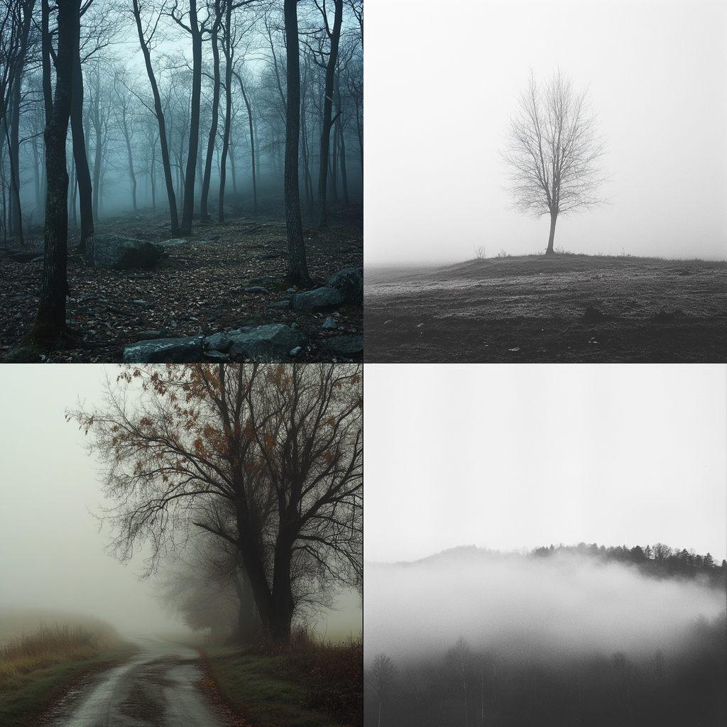 Foggy style, Midjourney V6.1, render 1 of 4