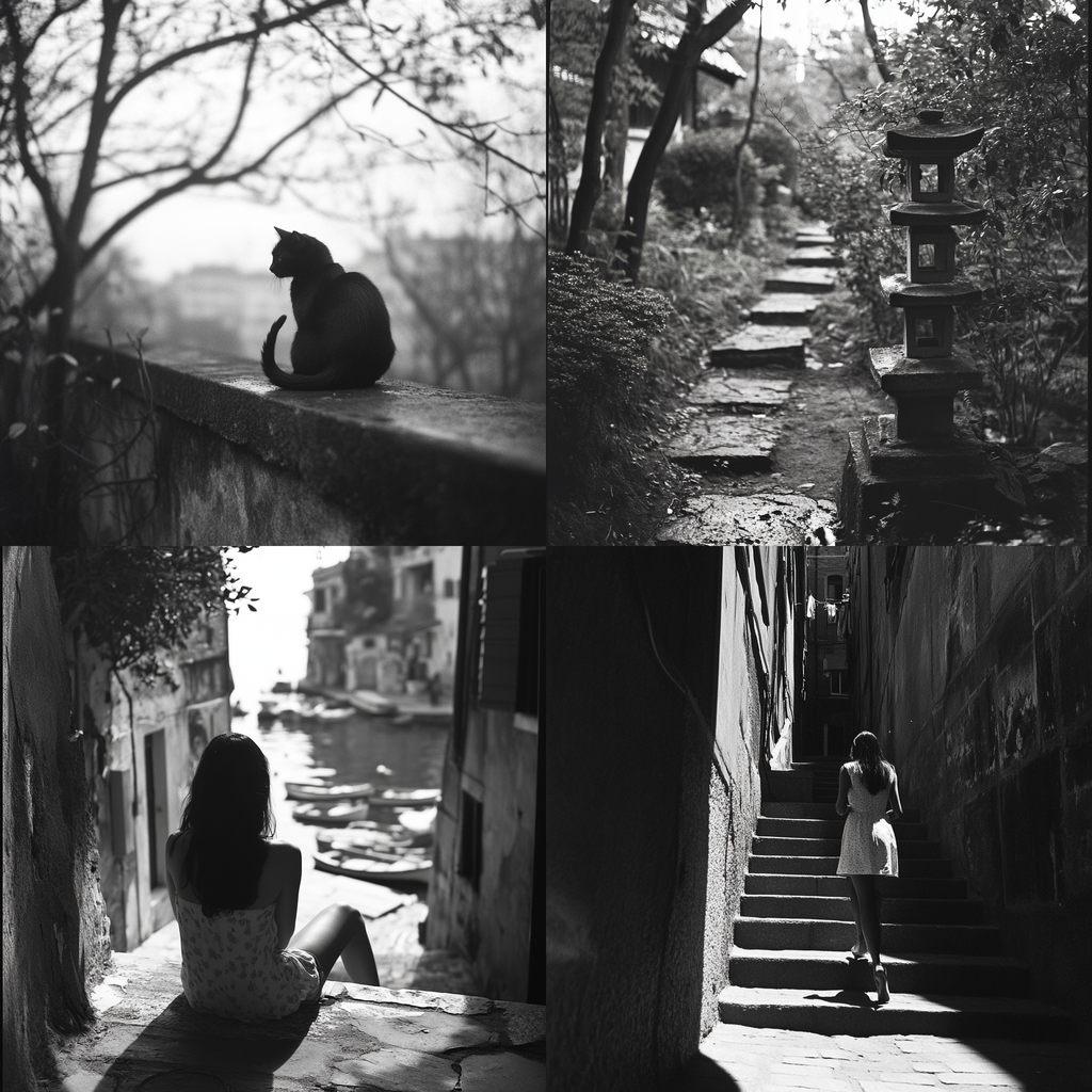 Fomapan 400 style, Midjourney V6.1, render 1 of 4