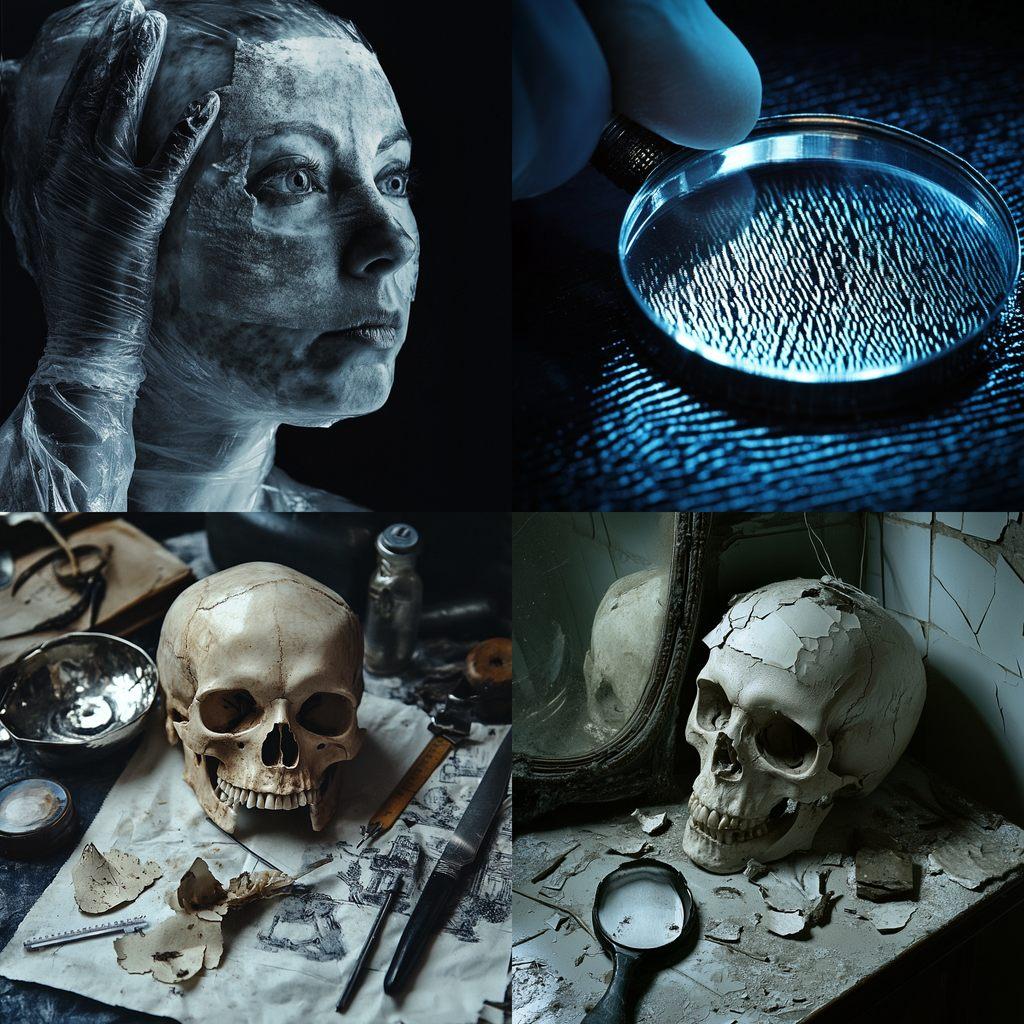 Forensic photography style, Midjourney V6.1, render 1 of 4