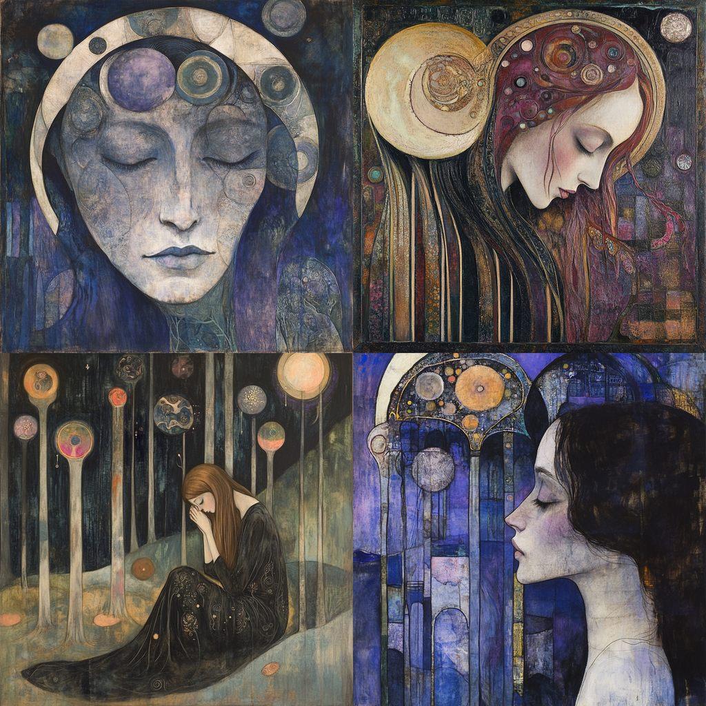 Frances MacDonald style, Midjourney V6.1, render 1 of 4