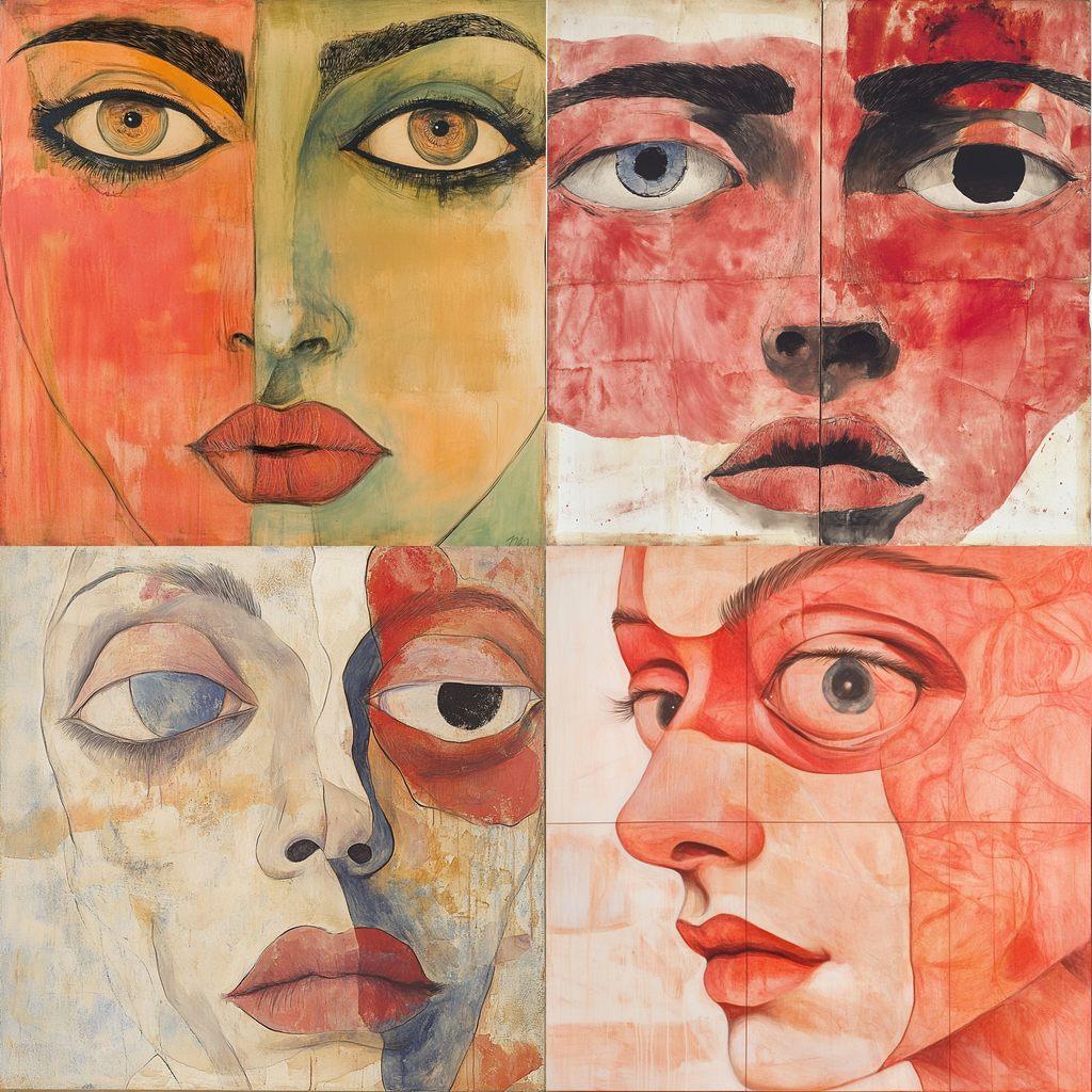 Francesco Clemente style, Midjourney V6.1, render 1 of 4