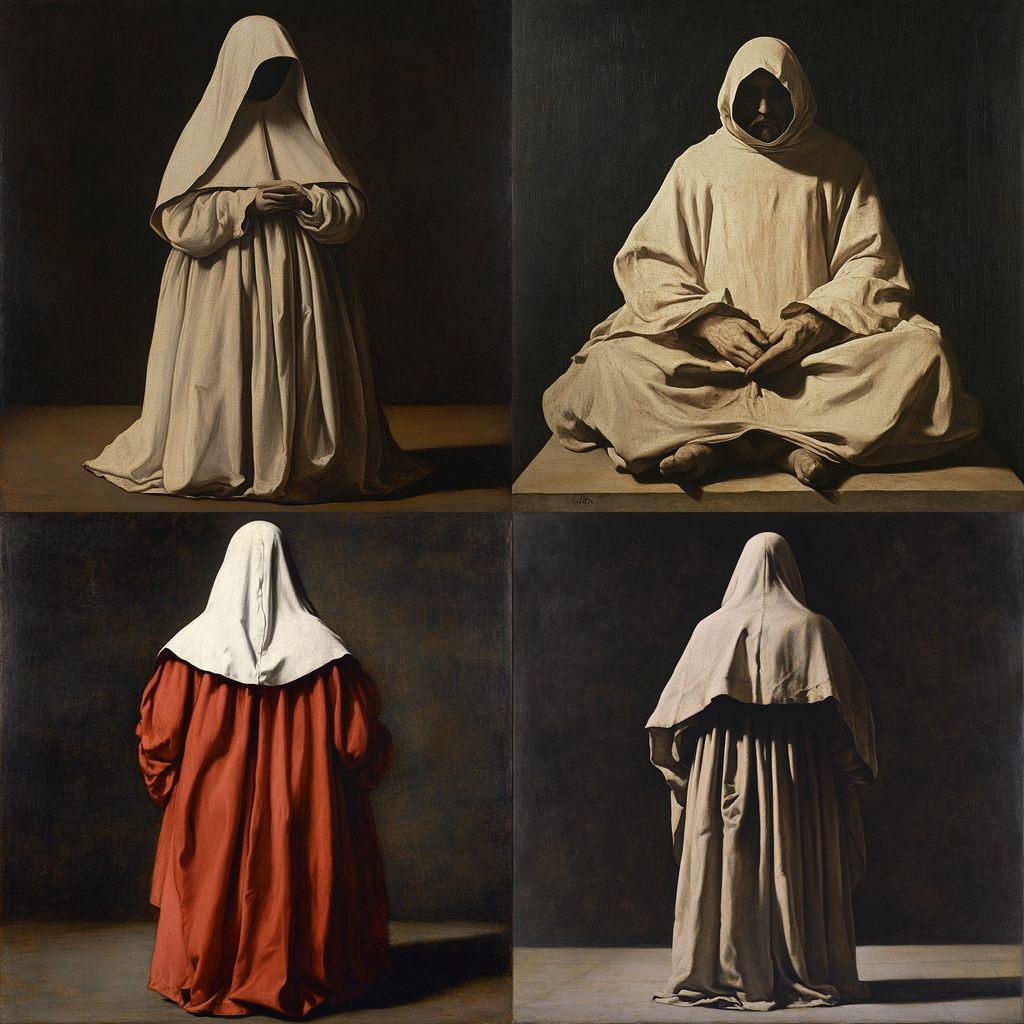 Francisco de Zurbaran style, Midjourney V6.1, render 1 of 4