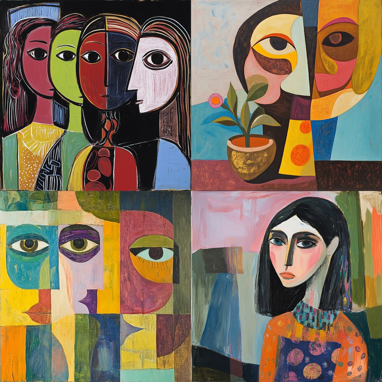 Francoise Gilot style, Midjourney V6.1, render 1 of 4