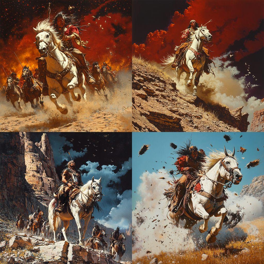Frank McCarthy style, Midjourney V6.1, render 1 of 4