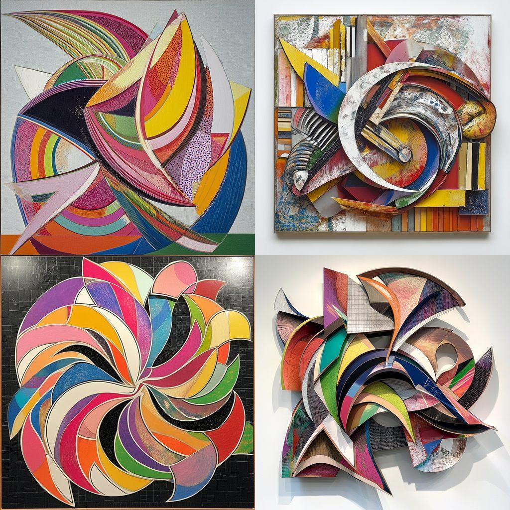 Frank Stella style, Midjourney V6.1, render 1 of 4