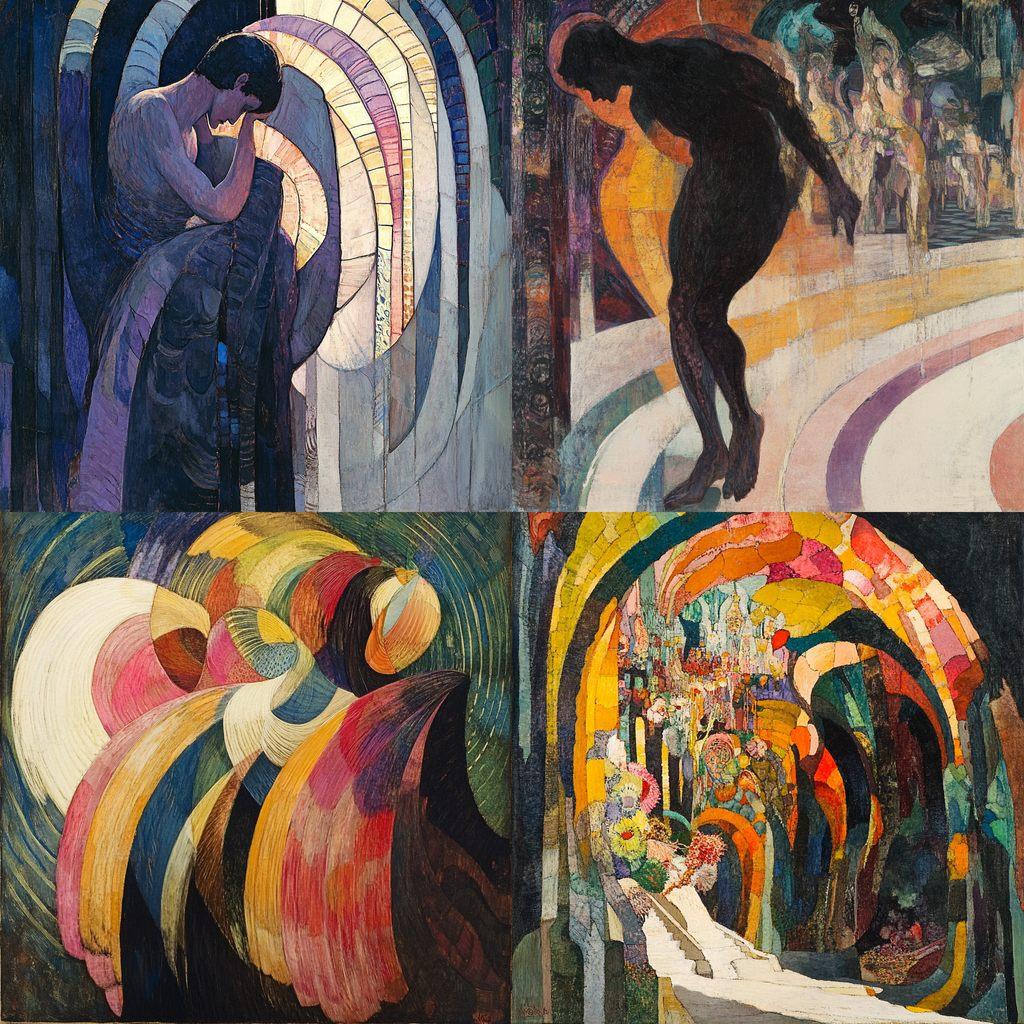 Frantisek Kupka style, Midjourney V6.1, render 1 of 4