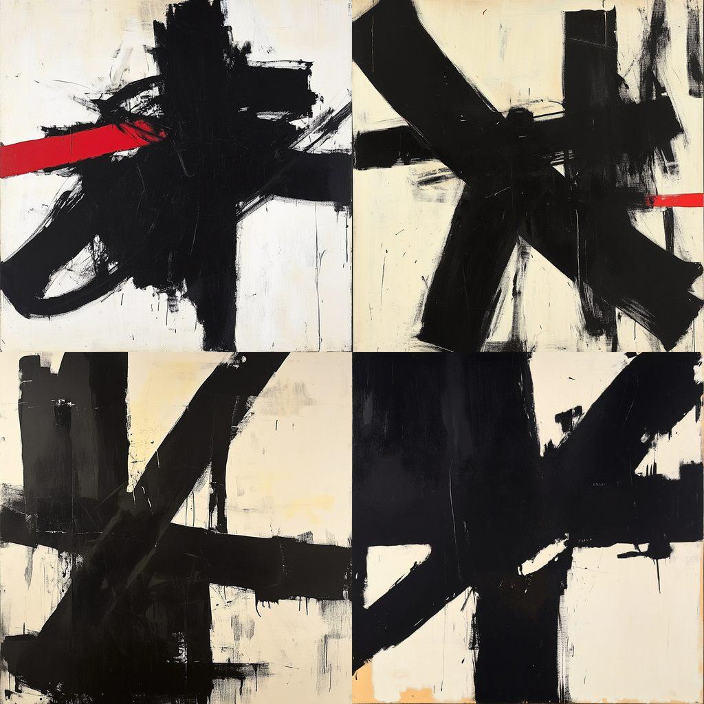 Franz Kline style, Midjourney V6.1, render 1 of 4